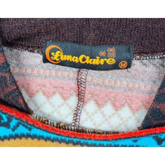 Luna Claire Women's Adorable Comfy Hi-Low Sweater Hoodie Multi-Patterned Size M - Picture 3 of 9